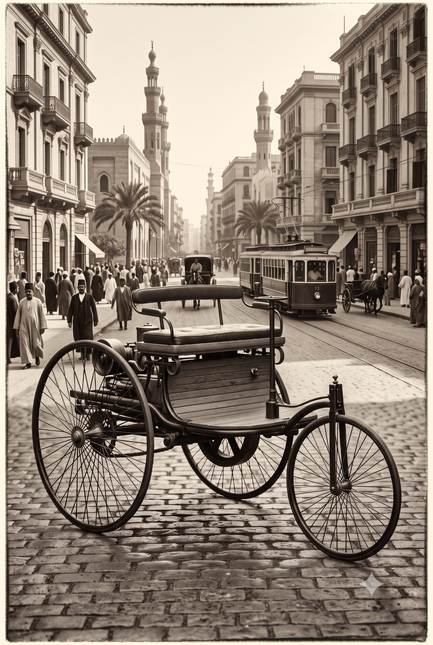 Motorcars in khedival Cairo · 1920s